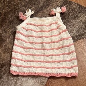 Sincerely Jules Cream and Pink Kids Top